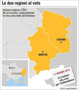 Le regioni dove si svolge il referendum separatista in Ucraina